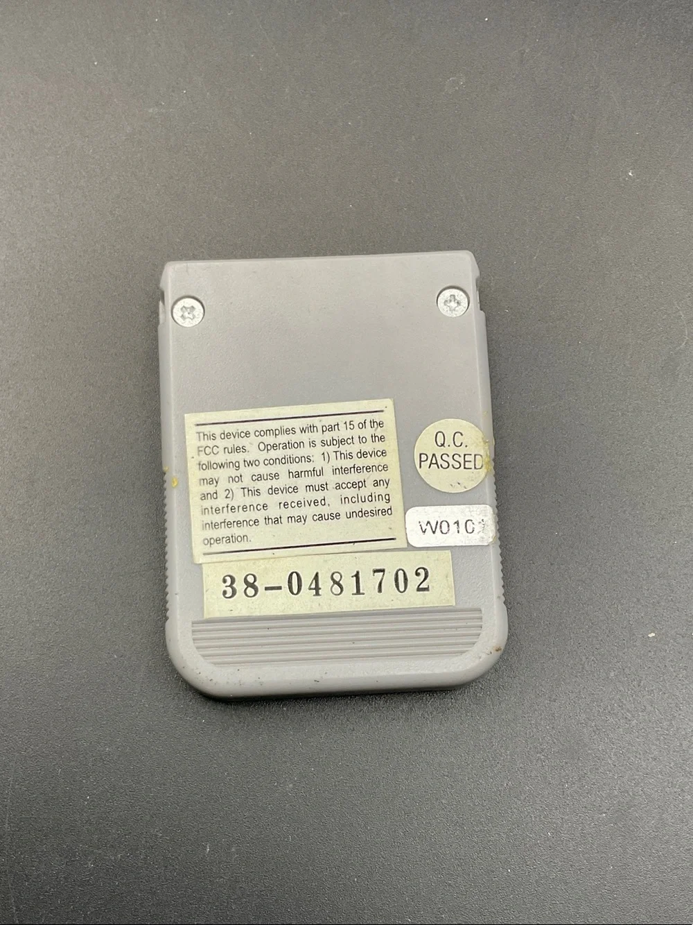 Gray PlayStation Memory Card - Reliable Game Save Storage